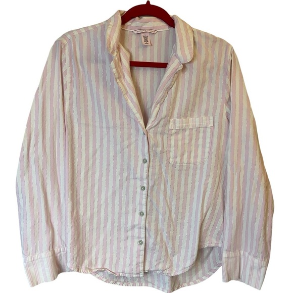 Victoria’s Secret Pink Striped Pajama Top - Picture 3 of 9